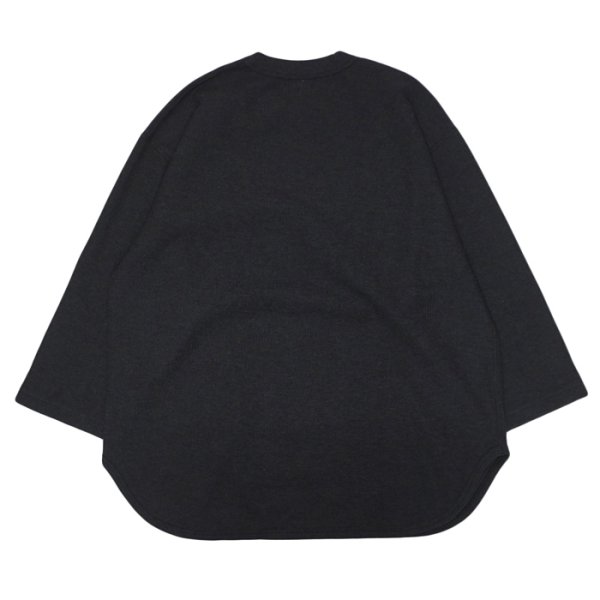 画像2: blurhms ROOTSTOCK（ブラームスルーツストック）Rough&Smooth Thermal Baseball Tee（ラフ&スムースサーマルベースボールTシャツ）/ Heather Charcoal（ヘザーチャコール） (2)