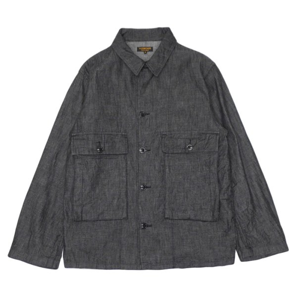 画像1: *A VONTADE（アボンタージ）Naval Utility Jacket（ナバルユーティリティジャケット）"Indigo＆Black Denim" / Black（ブラック） (1)