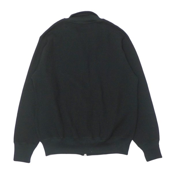 画像2: *A VONTADE(アボンタージ)Big Waffle Drivers Zip Cardigan(ビッグワッフルドライバーズジップカーディガン)/ Black(ブラック) (2)
