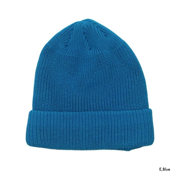 画像2: DECHO(デコー)COTTON KNIT CAP(コットンニットキャップ)/ Mustard(マスタード)・Olive(オリーブ)・E,Blue(Eブルー) (2)