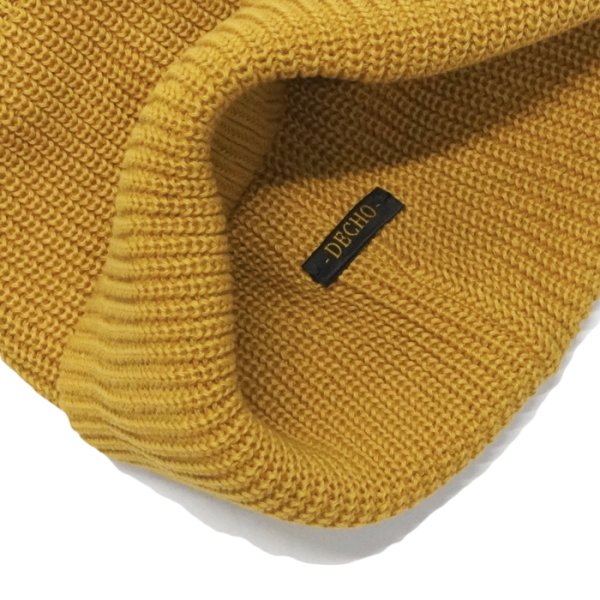画像5: DECHO(デコー)COTTON KNIT CAP(コットンニットキャップ)/ Mustard(マスタード)・Olive(オリーブ)・E,Blue(Eブルー) (5)