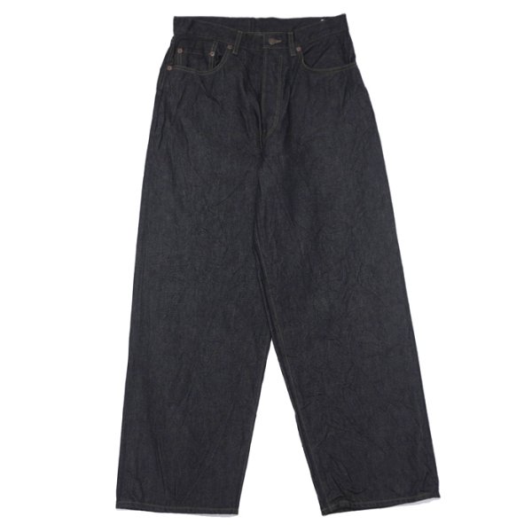 画像1: blurhms ROOTSTOCK（ブラームスルーツストック）13.5oz Denim Pants Wide（13.5ozデニムパンツ ワイド）/ Black（ブラック）【裾上げ無料】 (1)