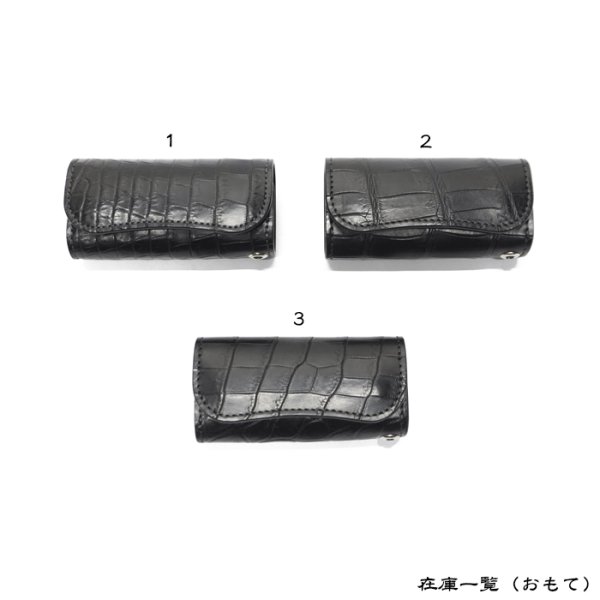 画像9: WILD SWANS(ワイルドスワンズ)CLIPPERIII(クリッパー3)キーケース"クロコダイル"/Black(ブラック) (9)
