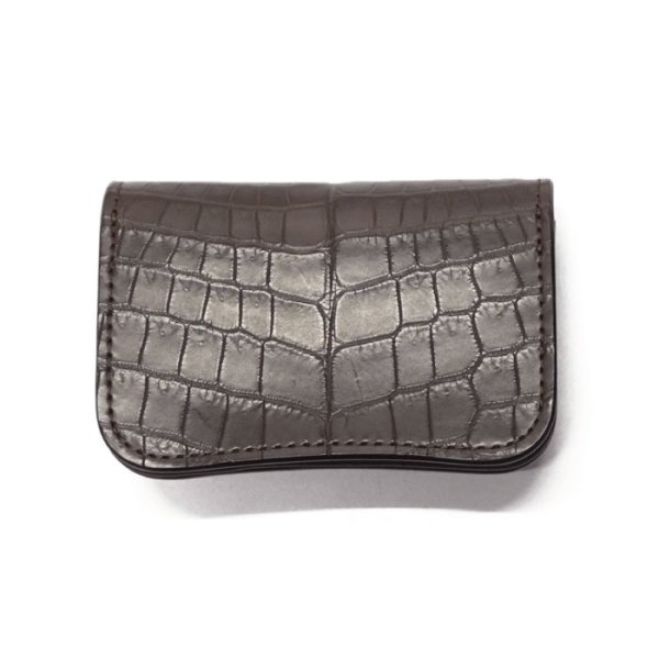 画像2: WILD SWANS（ワイルドスワンズ）GENERAL（ジェネラル）カードケース/チョコ"クロコダイル"×ダークブラウン"イングリッシュブライドル" (2)