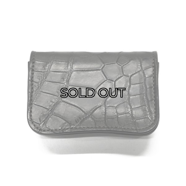 画像2: WILD SWANS（ワイルドスワンズ）GENERAL（ジェネラル）カードケース/ブラック"クロコダイル"×ブラック"イングリッシュブライドル" (2)