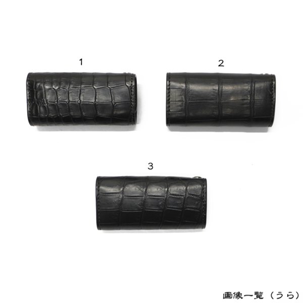 画像10: WILD SWANS(ワイルドスワンズ)CLIPPERIII(クリッパー3)キーケース"クロコダイル"/Black(ブラック) (10)