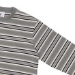 画像4: BARBARIAN（バーバリアン）Heavy Weight Crew Neck Shirt（ヘビーウェイト クルーネックシャツ） "Nine 4crs Stripes Repeat” / Graphite×Grey×Ivory×Black（グラファイト×グレー×アイボリー×ブラック） (4)