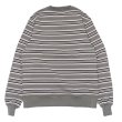 画像2: BARBARIAN（バーバリアン）Heavy Weight Crew Neck Shirt（ヘビーウェイト クルーネックシャツ） "Nine 4crs Stripes Repeat” / Graphite×Grey×Ivory×Black（グラファイト×グレー×アイボリー×ブラック） (2)