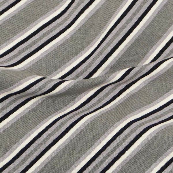 画像6: BARBARIAN（バーバリアン）Heavy Weight Crew Neck Shirt（ヘビーウェイト クルーネックシャツ） "Nine 4crs Stripes Repeat” / Graphite×Grey×Ivory×Black（グラファイト×グレー×アイボリー×ブラック） (6)