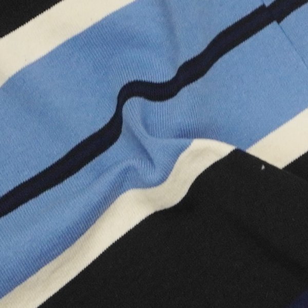 画像6: BARBARIAN（バーバリアン）Heavy Weight Rugby Collar Shirt（ヘビーウェイト ラグビーカラーシャツ）"BOLD MOUNTAINEER" / Navy×Black×Ivory×Columbia（ネイビー×ブラック×アイボリー×コロンビア） (6)