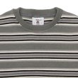 画像3: BARBARIAN（バーバリアン）Heavy Weight Crew Neck Shirt（ヘビーウェイト クルーネックシャツ） "Nine 4crs Stripes Repeat” / Graphite×Grey×Ivory×Black（グラファイト×グレー×アイボリー×ブラック） (3)