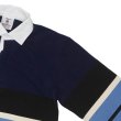 画像4: BARBARIAN（バーバリアン）Heavy Weight Rugby Collar Shirt（ヘビーウェイト ラグビーカラーシャツ）"BOLD MOUNTAINEER" / Navy×Black×Ivory×Columbia（ネイビー×ブラック×アイボリー×コロンビア） (4)