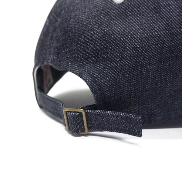 画像8: FULLCOUNT（フルカウント）#6843 6Panel Denim Baseball Cap（6パネルデニムベースボールキャップ）‘F' Patch / Indigo Blue（インディゴブルー） (8)