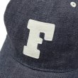画像6: FULLCOUNT（フルカウント）#6843 6Panel Denim Baseball Cap（6パネルデニムベースボールキャップ）‘F' Patch / Indigo Blue（インディゴブルー） (6)