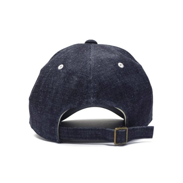 画像7: FULLCOUNT（フルカウント）#6843 6Panel Denim Baseball Cap（6パネルデニムベースボールキャップ）‘F' Patch / Indigo Blue（インディゴブルー） (7)