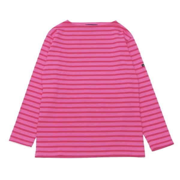 画像1: SAINT JAMES（セントジェームス）OUESSANT（ウエッソン）"BORDER" / NEON×DRAGON（ピンク×ショッキングピンク） (1)