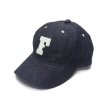 画像2: FULLCOUNT（フルカウント）#6843 6Panel Denim Baseball Cap（6パネルデニムベースボールキャップ）‘F' Patch / Indigo Blue（インディゴブルー） (2)