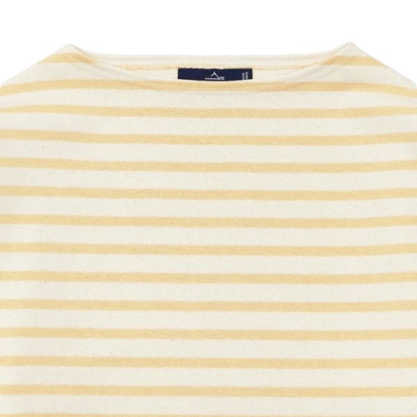 画像3: SAINT JAMES（セントジェームス）OUESSANT（ウエッソン）"BORDER" / ECRU×TOPAZE（エクリュ×クリームイエロー） (3)