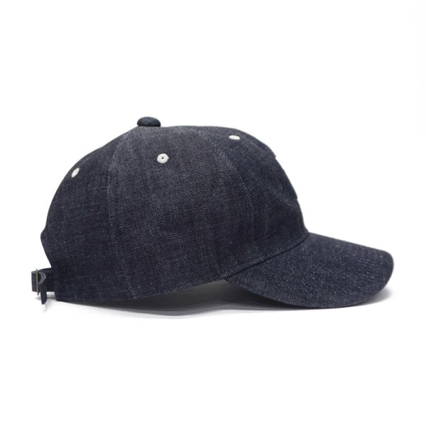 画像5: FULLCOUNT（フルカウント）#6843 6Panel Denim Baseball Cap（6パネルデニムベースボールキャップ）‘F' Patch / Indigo Blue（インディゴブルー） (5)