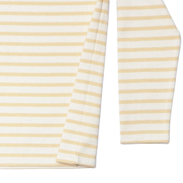 画像5: SAINT JAMES（セントジェームス）OUESSANT（ウエッソン）"BORDER" / ECRU×TOPAZE（エクリュ×クリームイエロー） (5)