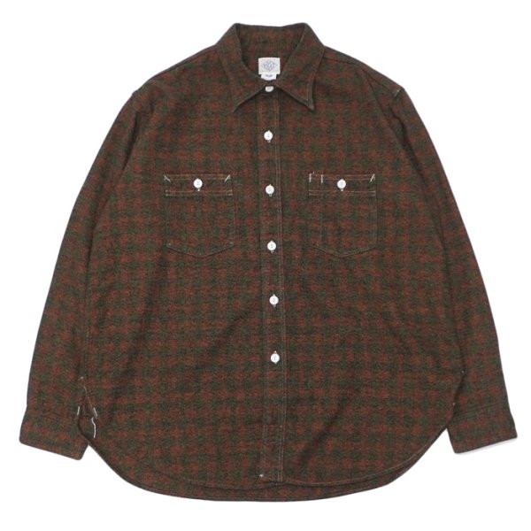 画像1: Post O'Alls(ポストオーバーオールズ)St.Louis(セント・ルイス)”Cotton Flannel Plaid" / Orange Block(オレンジ ブロックチェック) (1)