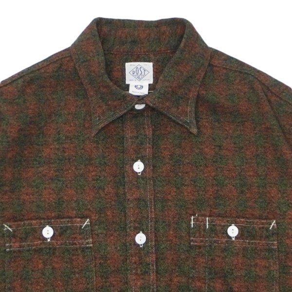 画像3: Post O'Alls(ポストオーバーオールズ)St.Louis(セント・ルイス)”Cotton Flannel Plaid" / Orange Block(オレンジ ブロックチェック) (3)