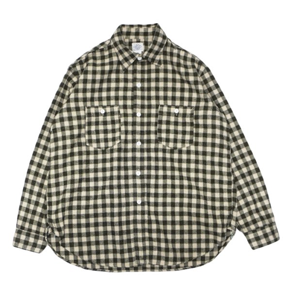 画像1: Post O'Alls(ポストオーバーオールズ)St.Louis(セント・ルイス)”Cotton Flannel Plaid" / Grey Block(グレー ブロックチェック) (1)