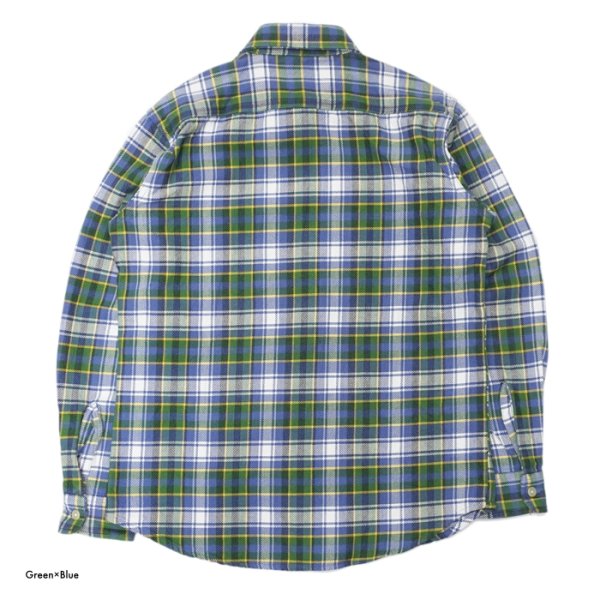 画像5: CAMCO（カムコ）Heavy Wight Flannel Shirt（ヘビーウエイト フランネルシャツ）/ Red×Blue　（ブルー）・Green×Blue（ブルー） (5)