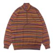 画像1: COOHEM（コーヘン）MULTI KURARI TENJIKU KNIT PULLOVER（マルチクサリ天竺ニットプルオーバー）/ Red（レッド） (1)