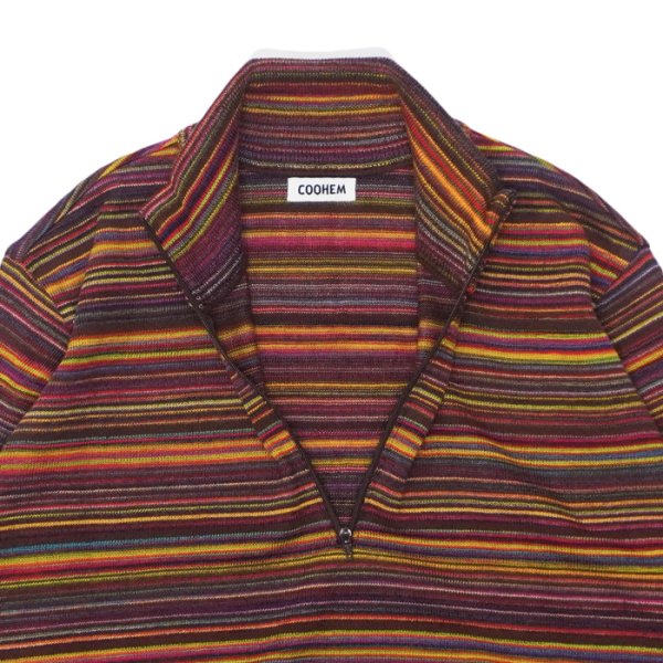 画像4: COOHEM(コーヘン)MULTI KURARI TENJIKU KNIT PULLOVER(マルチクサリ天竺ニットプルオーバー)/ Red(レッド) (4)