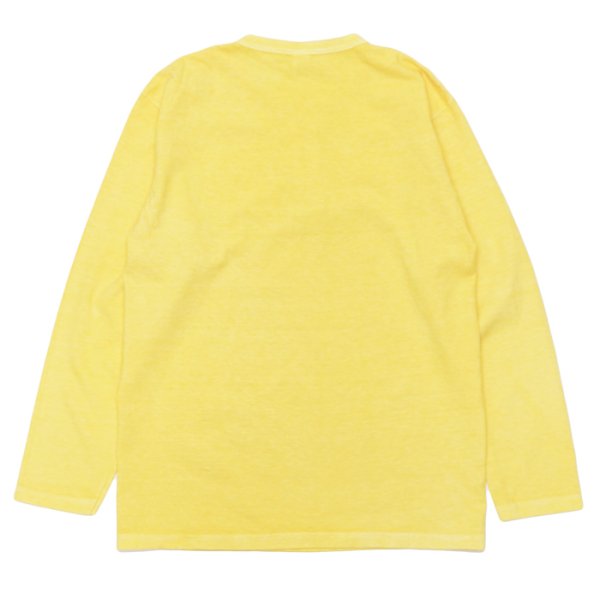 画像2: Good On(グッドオン)Long Sleeve Henley Neck Tee(ロングスリーブヘンリーネックTシャツ)"Pigment Dye" / Straw(ストロー) (2)