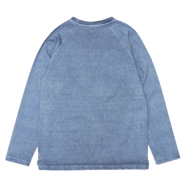 画像2: Good On(グッドオン)Long Sleeve Heavy Raglan Pocket Tee(ロングスリーブヘビーラグランポケットTシャツ)"Pigment Dye" / Ajisai(アジサイ) (2)
