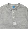 画像3: Good On(グッドオン)Long Sleeve Heavy Henley Neck Tee(ロングスリーブヘビーヘンリーネックTシャツ)"Pigment Dye" / Ash(アッシュ) (3)