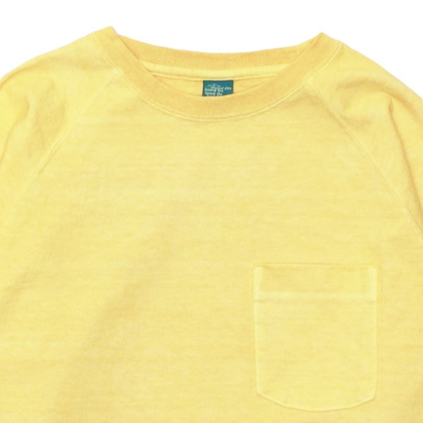 画像3: Good On(グッドオン)Long Sleeve Heavy Raglan Pocket Tee(ロングスリーブヘビーラグランポケットTシャツ)"Pigment Dye" / Straw(ストロー) (3)