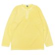 画像1: Good On(グッドオン)Long Sleeve Henley Neck Tee(ロングスリーブヘンリーネックTシャツ)"Pigment Dye" / Straw(ストロー) (1)