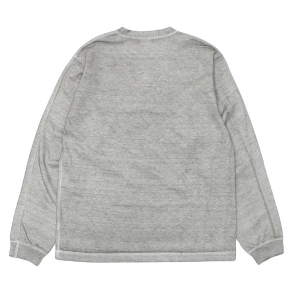 画像2: Good On(グッドオン)Long Sleeve Heavy Henley Neck Tee(ロングスリーブヘビーヘンリーネックTシャツ)"Pigment Dye" / Ash(アッシュ) (2)