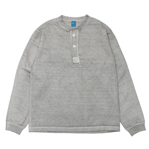 画像1: Good On(グッドオン)Long Sleeve Heavy Henley Neck Tee(ロングスリーブヘビーヘンリーネックTシャツ)"Pigment Dye" / Ash(アッシュ) (1)