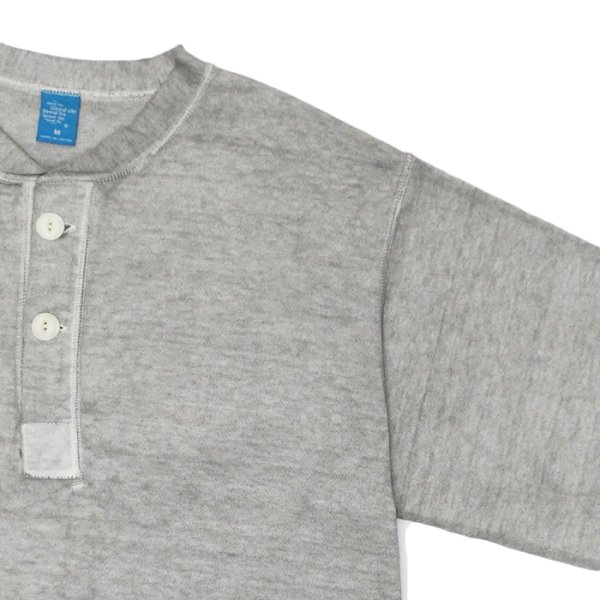 画像4: Good On(グッドオン)Long Sleeve Heavy Henley Neck Tee(ロングスリーブヘビーヘンリーネックTシャツ)"Pigment Dye" / Ash(アッシュ) (4)