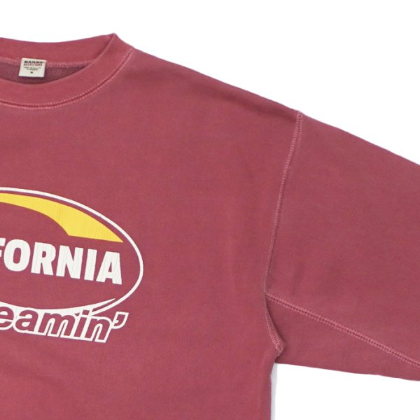 画像4: BARNS OUTFITTERS (バーンズアウトフィッターズ)Super Heavy Weight  Sweat Shirt(スーパーヘビーウェイトスウェットシャツ)"Calfornia Dreamin'" / Red Earth(レッドアース) (4)