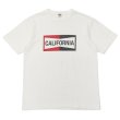 画像1: BARNS OUTFITTERS (バーンズアウトフィッターズ) "STANDARD" TSURI-AMI Crew Print T-Shirt (吊り編みクループリントTシャツ)"CALIFORNIA" / White(ホワイト) (1)
