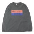画像1: BARNS OUTFITTERS×BIG MAC(バーンズアウトフィッターズ×ビックマック) L/S T-Shirt(ロングスリーブTシャツ)"Pigment Dye" /Charcoal(チャコール) (1)