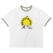 画像1: BARNS OUTFITTERS (バーンズアウトフィッターズ) Ringer Print Tee Shirt（リンガープリントTシャツ）”GARPEFLUITE?/ White(ホワイト) (1)