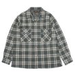 画像1: ＜30％OFF＞*A VONTADE（アボンタージ）Wool Plaid Open Color Shirt（ウールプレイドオープンカラーシャツ）/ Grey×Green（グレー×グリーン） (1)