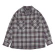 画像1: ＜30％OFF＞*A VONTADE（アボンタージ）Wool Plaid Open Color Shirt（ウールプレイドオープンカラーシャツ）/ Grey×Red（グレー×レッド）※Sサイズのみ (1)