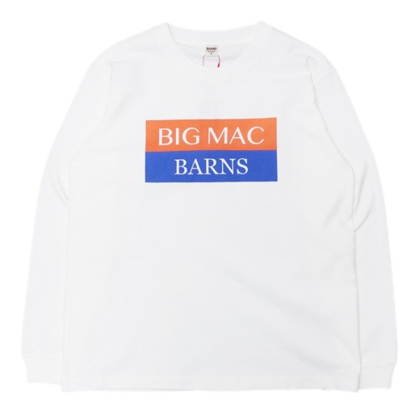 画像1: BARNS OUTFITTERS×BIG MAC(バーンズアウトフィッターズ×ビックマック) L/S T-Shirt(ロングスリーブTシャツ)"Pigment Dye" / White(ホワイト) (1)