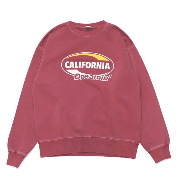 画像1: BARNS OUTFITTERS (バーンズアウトフィッターズ)Super Heavy Weight  Sweat Shirt(スーパーヘビーウェイトスウェットシャツ)"Calfornia Dreamin'" / Red Earth(レッドアース) (1)