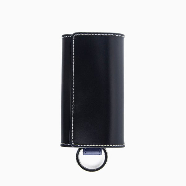 画像1: Whitehouse Cox(ホワイトハウスコックス)S9692 Key Case With Ring(キーケース)/Black×Marine(ブラック×マリン) (1)