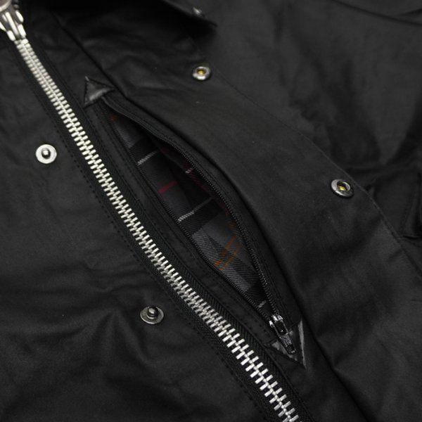 画像8: Barbour(バブァー)TRANSPORT WAX JACKET(トランスポートワックスジャケット)"Wax Cotton" / Black(ブラック) (8)