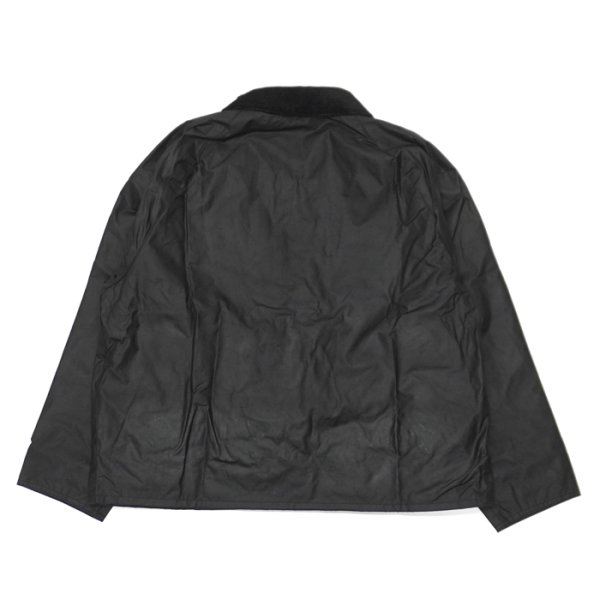 画像2: Barbour(バブァー)TRANSPORT WAX JACKET(トランスポートワックスジャケット)"Wax Cotton" / Black(ブラック) (2)