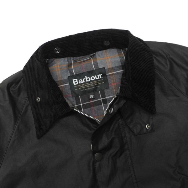 画像3: Barbour(バブァー)TRANSPORT WAX JACKET(トランスポートワックスジャケット)"Wax Cotton" / Black(ブラック) (3)
